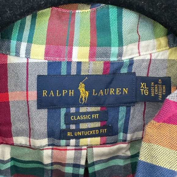 Ralph Lauren XL Classic Fit Men’s Short Sleeved Button Up Shirt- Untucked Fit - Picture 5 of 6